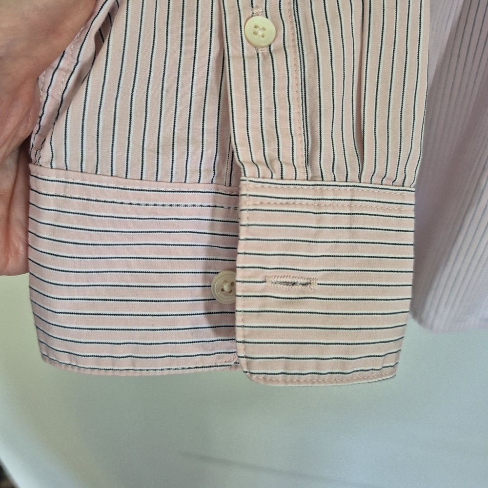Babaton Aritzia Striped Poplin Business Casual Button Up Shirt Medium - Picture 7 of 10